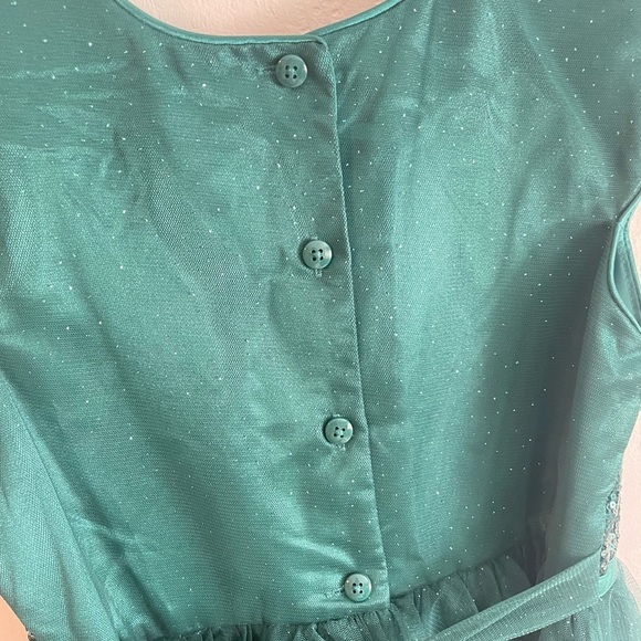 Jona Michelle Green Dress size 12 formal sequin party dress - Picture 3 of 8